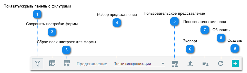 Панель инструментов 